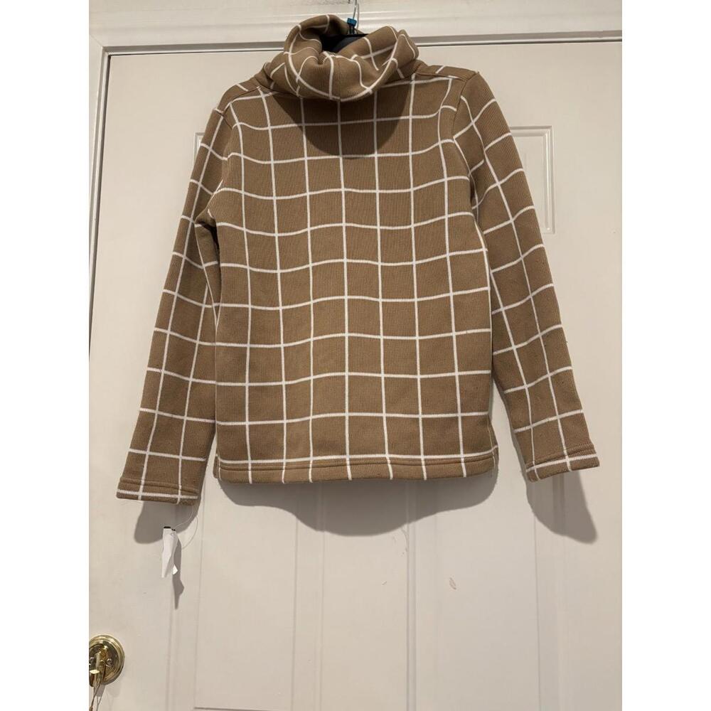 Women's oversized M J Crewβ beige cowl neck slouchy sweater #1171